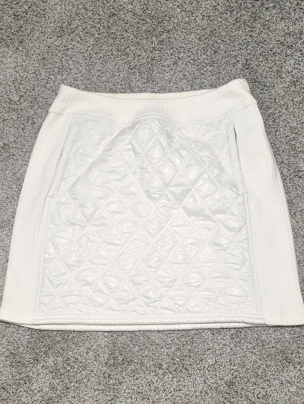 prAna Esla Skirt Quilted Mini Skirt White Size Large